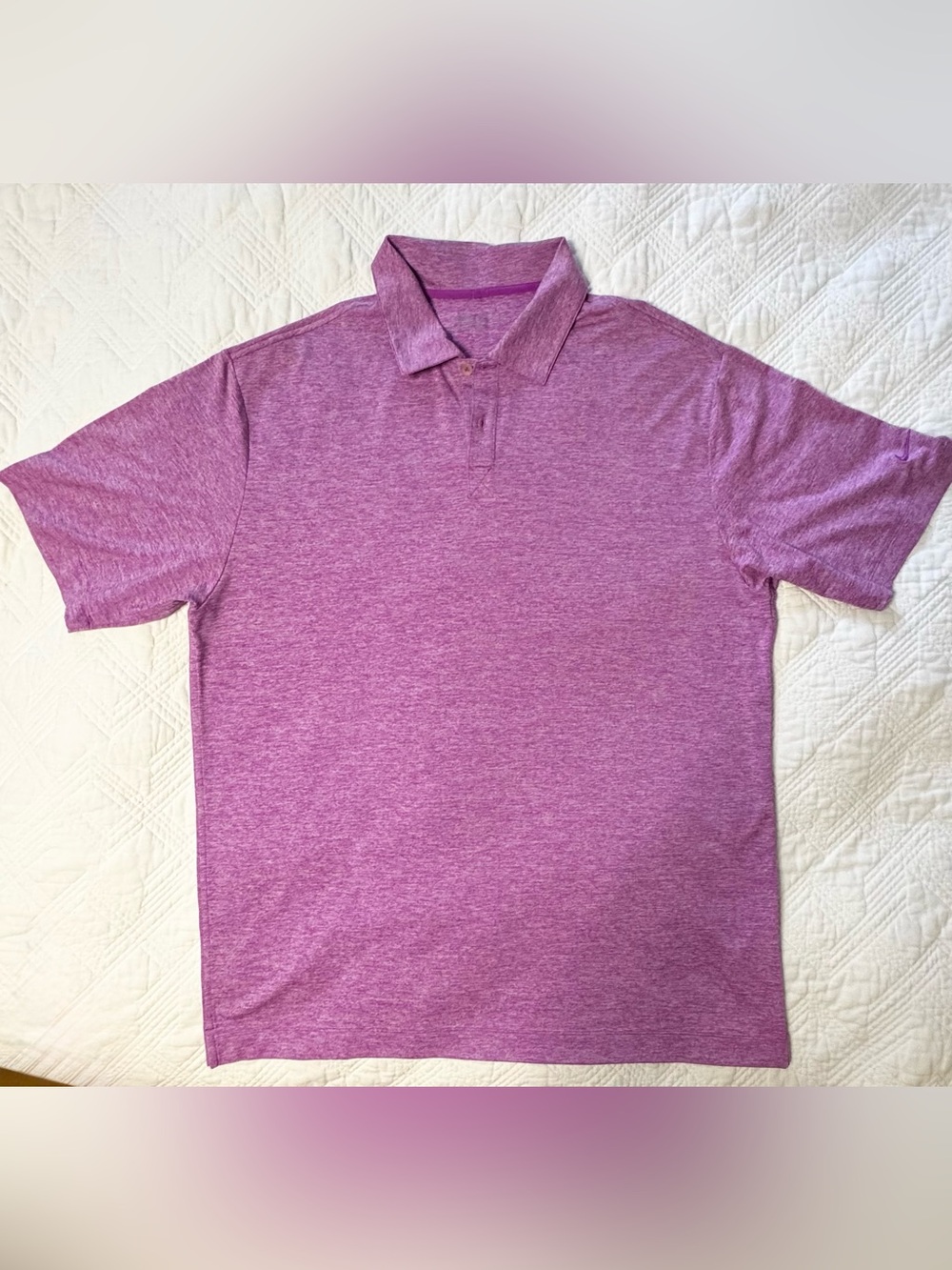 Nike Golf Men's Heathered Magenta Dri Fit Polo Sample Size Large